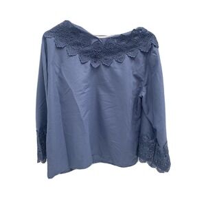 Highgate Manor Pajamas Women's Blue Lace Two Piece Size M/L